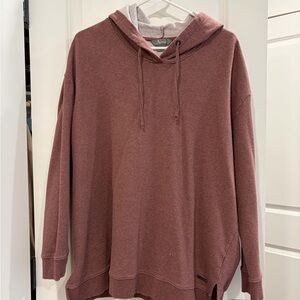 Oversized Natural Reflections Burgundy Knit Hoodie